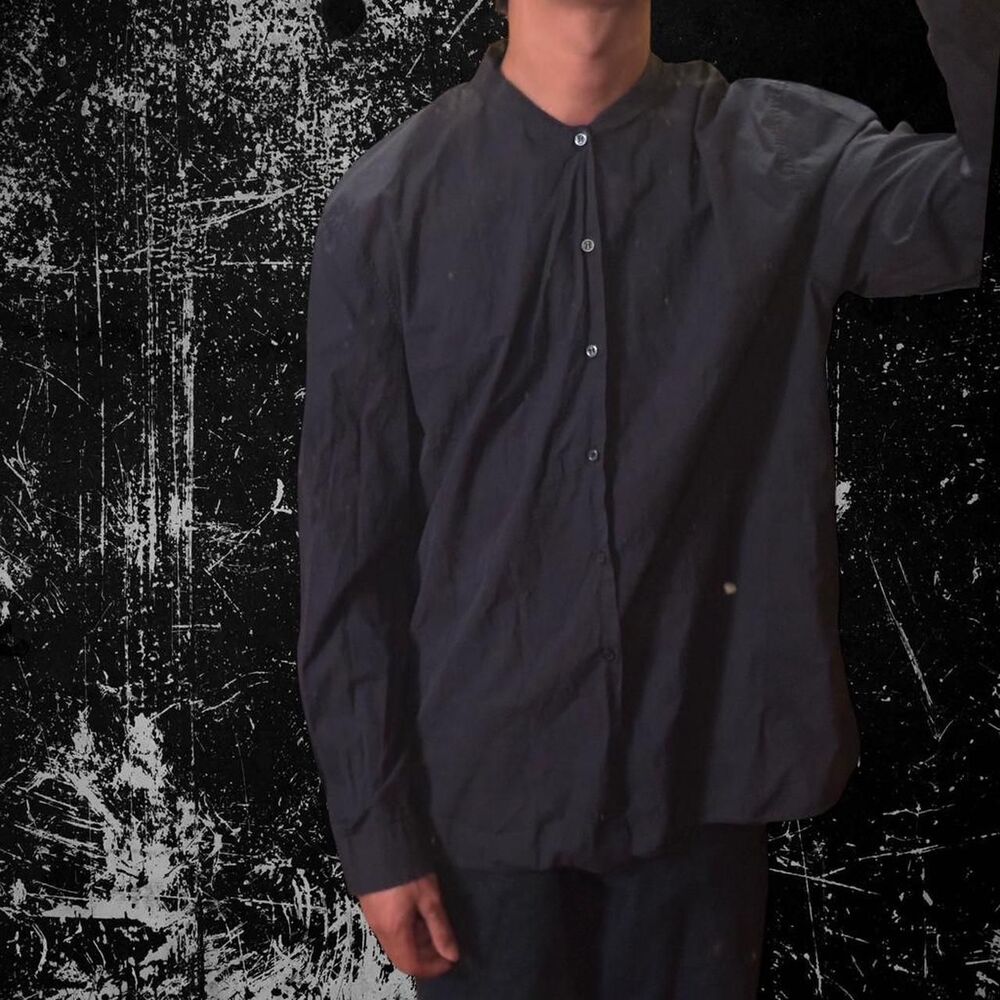 Zara Men's Black and Navy Shirt